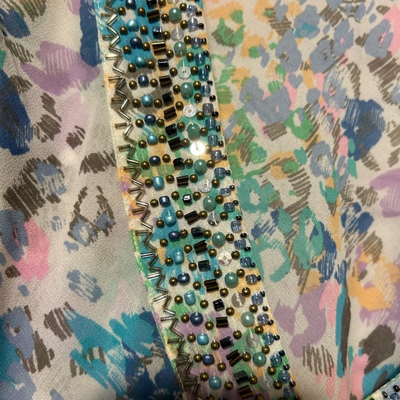 Moda International Abstract Print Coverup Beach Dress Size Large - Picture 3 of 7